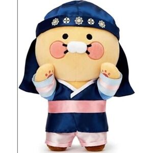 Kakao Friends Choonsik Cat Plush Toy Traditional Korean Hanbok Outfit Stuffed